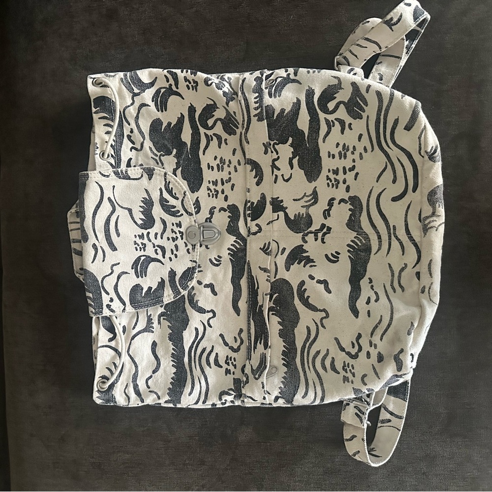 Classic Canvas Backpack in Black and White
